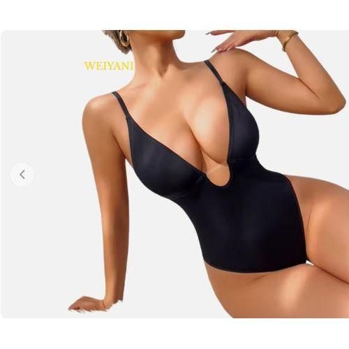 Bodysuit Women Shapewear Tummy Control Butt Lifter Body Shaper Smooth Invisible Under Dress Slimming Underwear Low Neck Jumpsuit