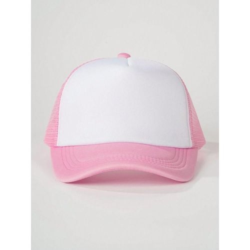 Unisex Trucker Cap White Pink