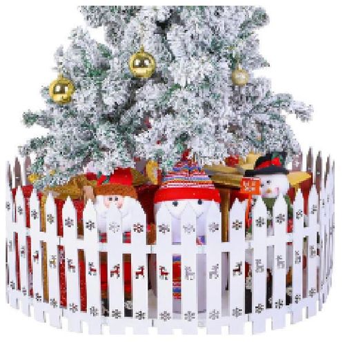 10030cm Wooden Fence With White Snow Design