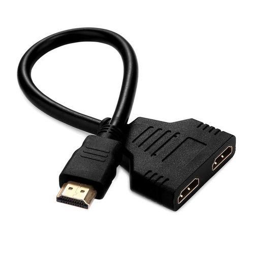 1080P HDMI Port Male To 2 Female 1 In 2 Out Splitter Cable Adapter Converter.