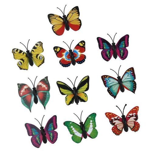 10 Pcs 3D Magnetic Butterfly Fridge Home Room Wall Decor Decorative Sticker DIY
