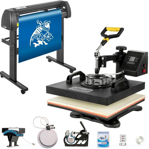 Branding Business Startup Kit: 2 Feet Vinyl Cutter Plotter + 8 in 1 Heat Press Machine