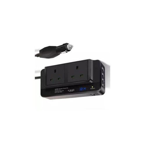 Car Power Inverter 200W With 2 Socket Ports And 4 USB Ports