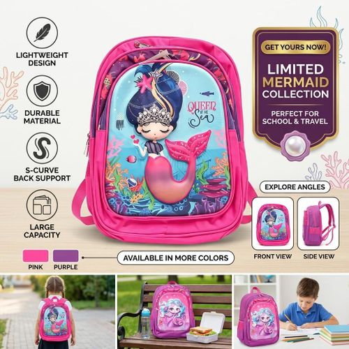 Lovely Girls School Backpack 3D Hard Shell Large Capacity for Girls Primary Students Kids Book Bag with Multiple Pockets Splash proof Children's Backpack