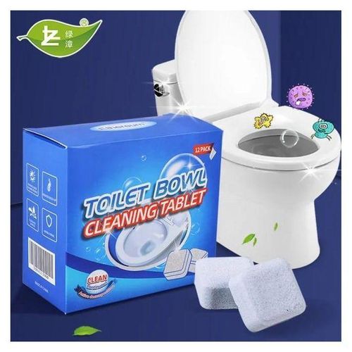 Toilet bowl cleaning tablets for deodorizing and descaling. Long lasting against tough stains. 12pack