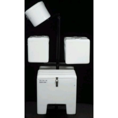 White fiberglass motorbike carrier box