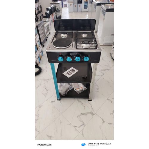 3gas 1 electric burner standing gas stove with shelves