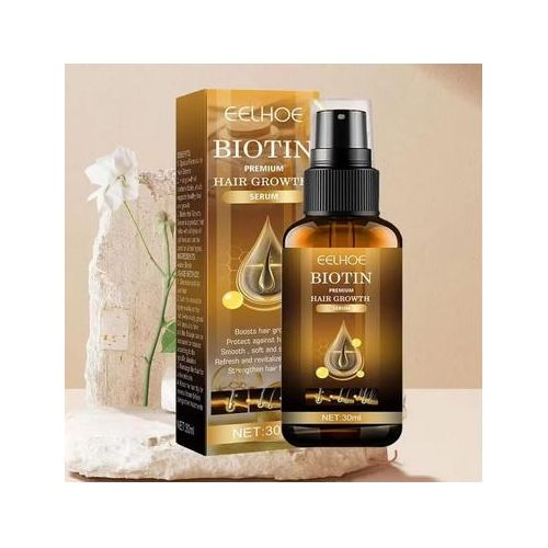 Biotin Hair Growth Serum Anti-Loss Prevent Baldness Repair Scalp Restore Damage Thicken Hair Treatment for Men Women 30ML