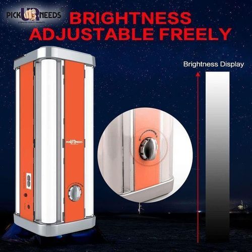 4 Corner Rechargeable LED Emergency Lamp Rechargeable Home Emergency 4 Tube Floor Lantern Lamp Light And Hanging Handle