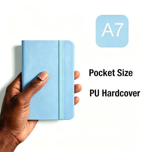 A7 Pocket Notebook PU Hardcover , Small Mini Journal for Daily Use