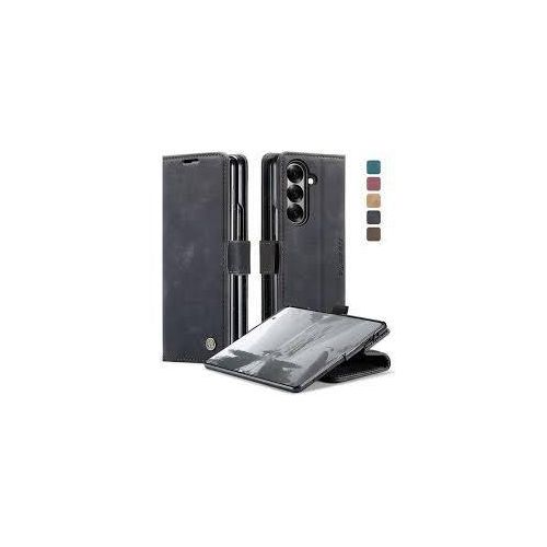 Samsung Galaxy Z Fold 7 Retro Flip Wallet Suede Leather Cover Case,