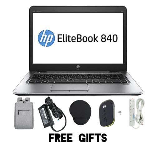 Refurbished Slim 840 G1 EliteBook 8GB RAM 512GB SSD, Laptops, 14'' Screen Display Intel Core i5 Laptop, Bluetooth,Webcam, Windows 11 PRO Activated, Office & Basic software Installed + Free Bag + Charger + wireless Mouse,MousePad + Extension