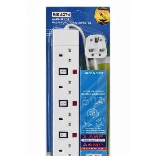 BAB ASTRA HighGrade Multi Functional Extension Socket 4 Way 15A