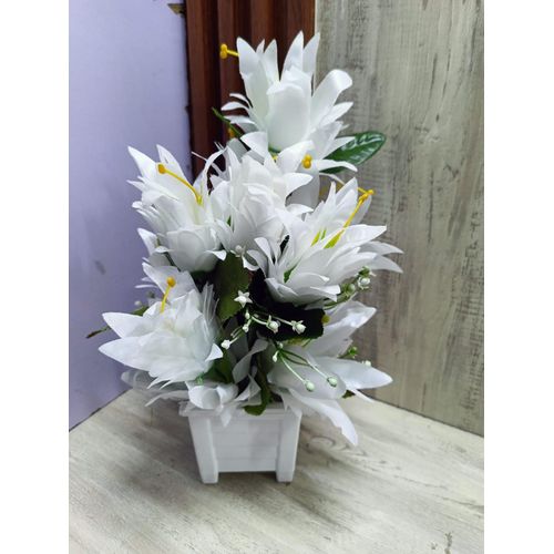 Nordic Table Top Artificial flowers Lily- White