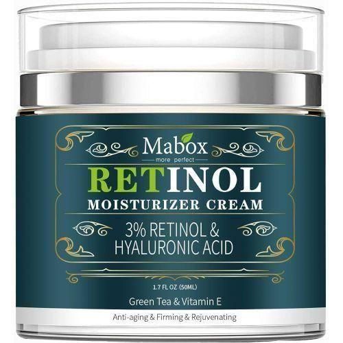 Mabox retinol moisturizer cream 3% Retinol Hyaluronic Acid Green Tea & Vitamin E