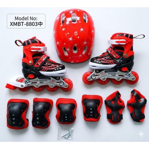 High Quality Adjustable Skating Shoes Full Set Skates Helmet Protective Gear Strong Durable for Kids Adults