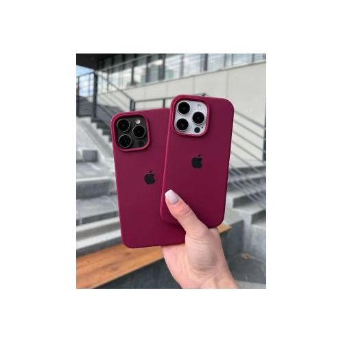 iPhone 14 Pro Soft Silicone Back Cover Case, Protective Shockproof Ultra-Thin Anti-Scratch Anti-Fingerprint Phone Cover, Maroon