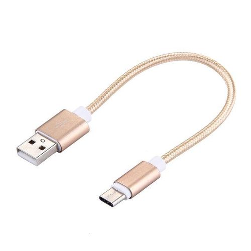 20cm Woven Style USB-C Type-C 31 Male To USB 20 Male Data Sync Charging Cable For Samsung Galaxy S8 S8 LG G6 Huawei P10 P10 Plus Xiaomi Mi6 Max 2 And Other SmartphonesGold