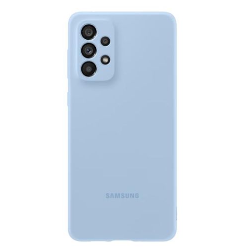 Soft Silicone Back Cover for Samsung Galaxy A73 5G - Light Blue, anti-fingerprint, anti-scratch, durable silicone case