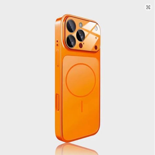 Cosmic Orange Flex Armor 3D Premium AG Glass Transformation Back Cover with Magnet for MagSafe Devices Converter Case for iPhone 17 Pro Max