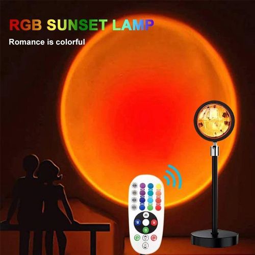 Smart RGB Sunset Light Projector with Soft Ambient Glow & Remote Control