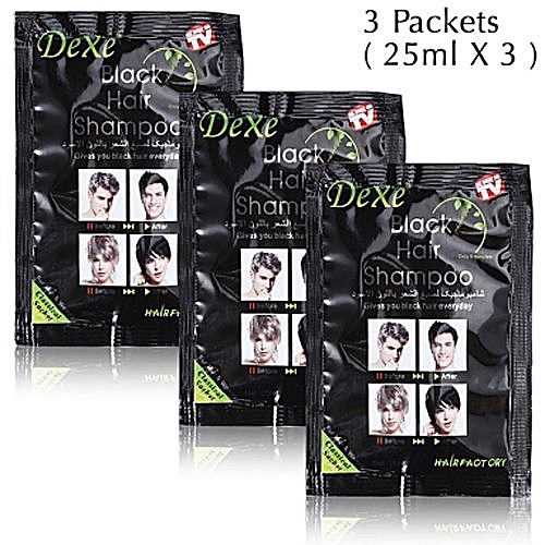 Black Hair Shampoo 25ml X 3 Sachets