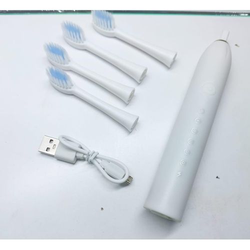 Adult Automatic Toothbrush IPX7 X-3, Sonic Electric Toothbrush with 5 Cleaning Modes, Waterproof Rechargeable Teeth Cleaner for Deep Plaque Removal and Gum Care