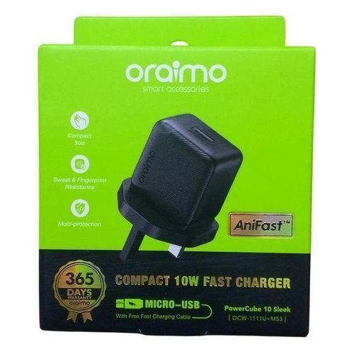 Oraimo Type-B 10W PowerCube 10 Sleek Fast Charger - Black