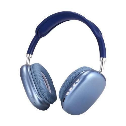 Pro P9 Max Bluetooth Headphones With Microphone Noise Canceling- Blue