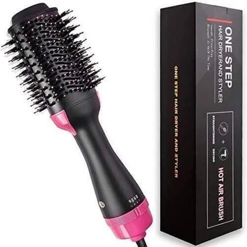Offer 2 In 1 Hair Dryer Brush And Hair Curler Hot Comb Hair Blower Electric Hot Air Brush Blow Dry and Curler Combo With 3 Heat Setting