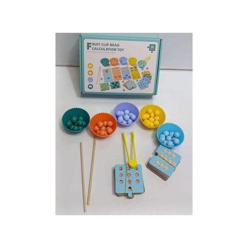 Fruit and Colour Classification Calculation Educational Learning Toy for Kids Early Cognitive Development Montessori Sorting Game for Toddlers Preschool - Multicolour