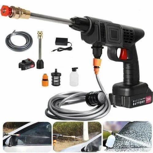 High pressure portable rechargeable cordless car washer machine machine with 2 batteries