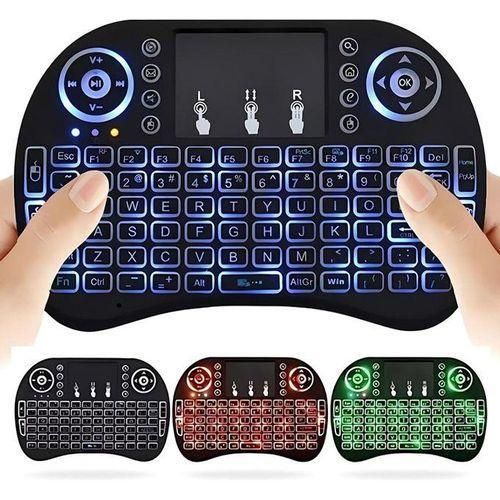 Wireless Mini Keyboard Remote Control Touchpad Mouse Combo Controller With RGB Backlit For Android TV Box Smart TV With OS+USB PC Computer Laptop Window OS HTPC Home Theater PC