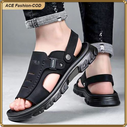Men's Sandals, Convertible Slippers With Anti-Slip Sole, Casual Open-Toe Shoes