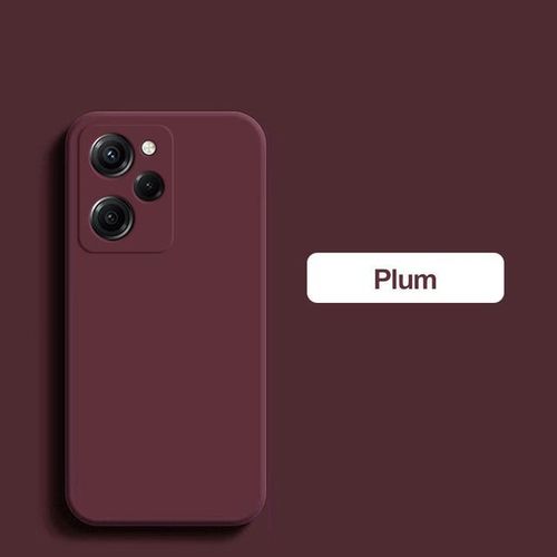 (Plum Color)Square Full Protection Cover Liquid Silicone Phone Case For POCO X5 PRO 5G X5Pro X 5 POCOX5PRO 5G 6.67 INCH Case ZHE