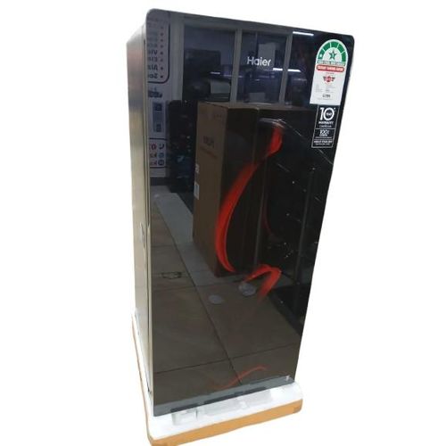 190L Single Door Refrigerator HRD-1954PMG – Mirror Glass Finish, Fast Cooling Black