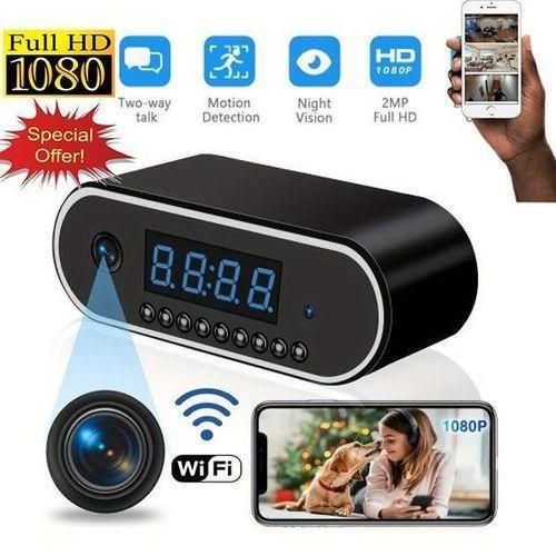Digital Color Night Vision Wireless 1080p Full Hd Night Vision Home Security 1080P Full HD 4K WiFi Motion Detection Sensor Security Surveillance Night Vision Alarm Table Clock Hidden Spy Camera Audio Video Recorder Monitor Camcorders Cam