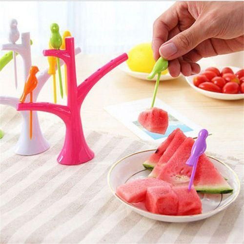 Fruit Pick Forks Set With Stand