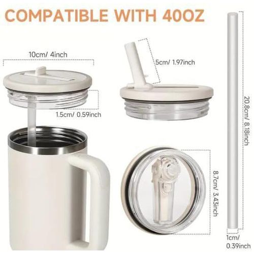 Stanley Tumbler Replacement Spill Proof Lid-cream white