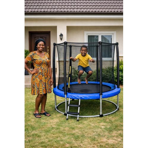 Kids Trampoline With Safety Net For Backyard Play