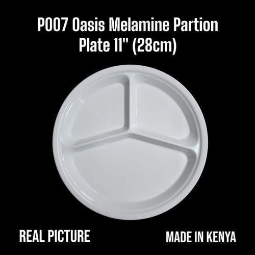 Melamine Partition Plates 11" – 6PCS Set Made from high-quality melamine, they are durable, lightweight, and ideal for home use, parties, schools, and outdoor dining. Ideal serving for rice, meat, vegetables, sauces, snacks, and kids’ meals