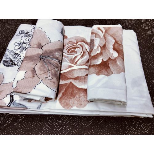 Quality Cotton Flat Bed Sheet Set(2 pcs Flat Bedsheets and 2 pcs Pillow Cases)