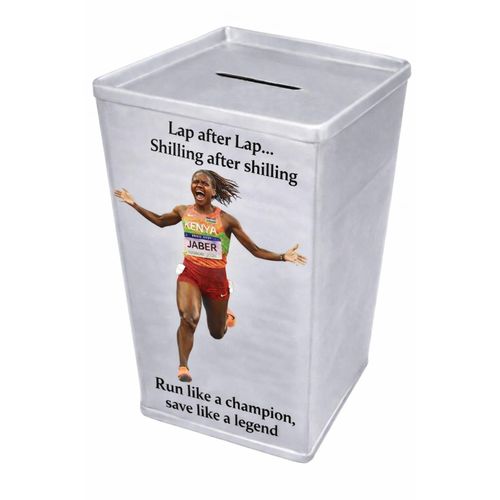 Young Champion Piggy Bank Athletics Inspired Savings Box for Kids Runner Handmade Coin Bank