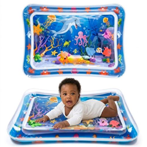 Inflatable Tummy Time Water Mat – Interactive Marine Animal Sensory Pad for Infants & Toddlers