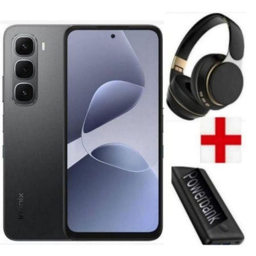 Infinix Hot 60i, 6.7''8GB RAM+256GB Storage, 48MP Camera, Dual SIM,5160 MAh Battery+ HEADPHONES+Power bank