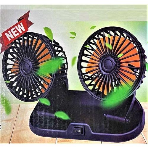 Two Speed Double Head 12V Car Cooling Fan
