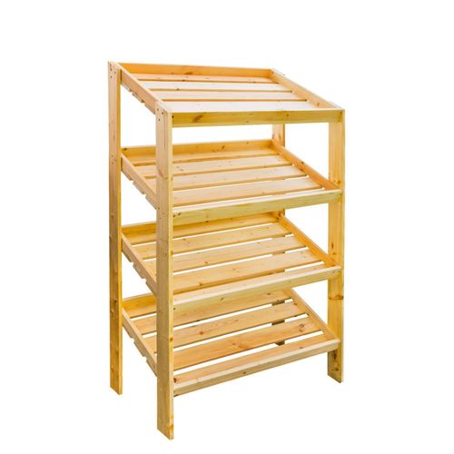 5-Tier Wooden Shoe Rack Multi-Layer Storage Organizer with Durable Metal Frame White Wood Finish