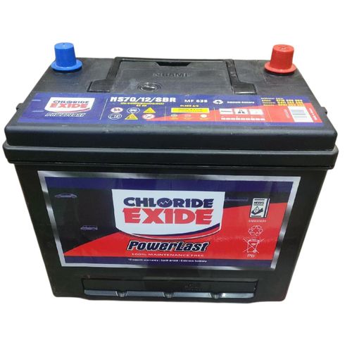 Powerlast NS70 ChlorideExide Maintenance free car battery with warranty