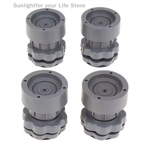 4Pcs Heavy duty Adjustable Height Washing Machine Anti Vibration Pad Shock Non Slip Feet Pads Refrigerator Furniture Protector