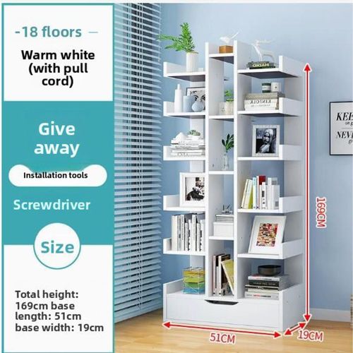 Bookshelf Multi-layer Space-saving Locker Household Bedroom Simple